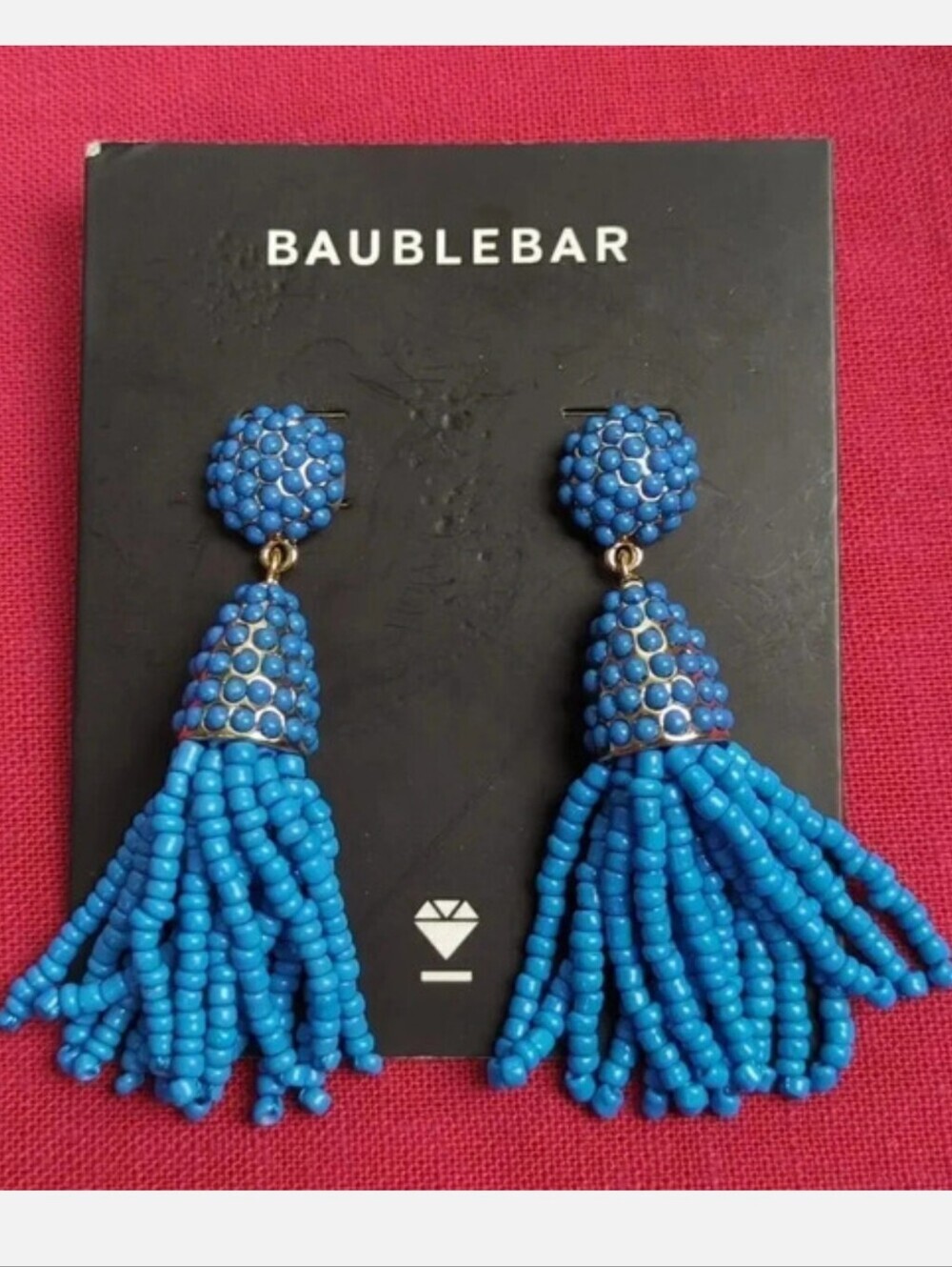 For Kitty Rescue! Blue Bead Earrings